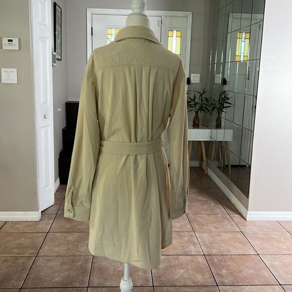 Lush Corduroy Belted Button Down Shirtdress - Picture 5 of 11